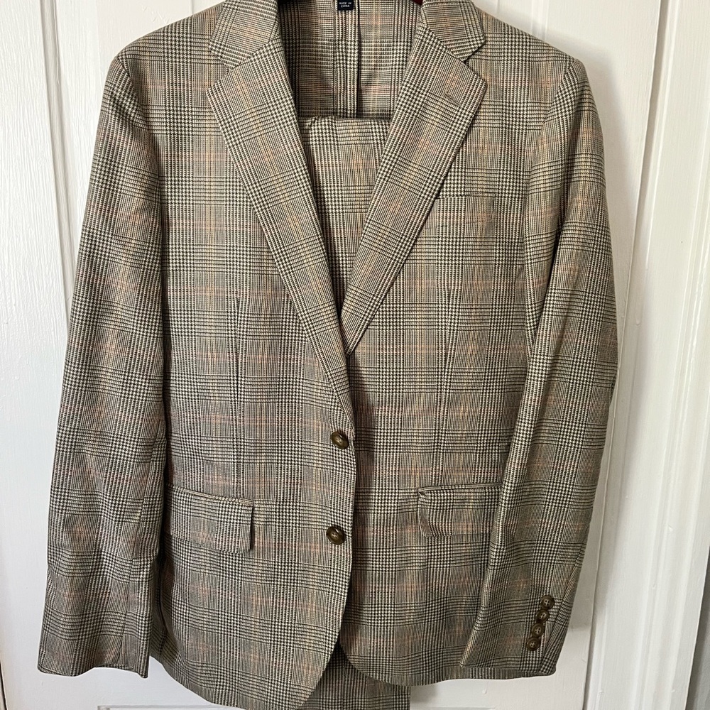 J Crew Ludlow Plaid Suit